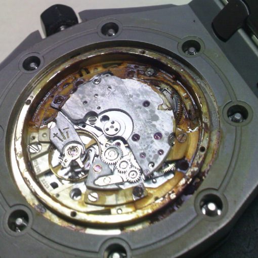 Ремонт часов Audemar Piguet - попала вода в механизм